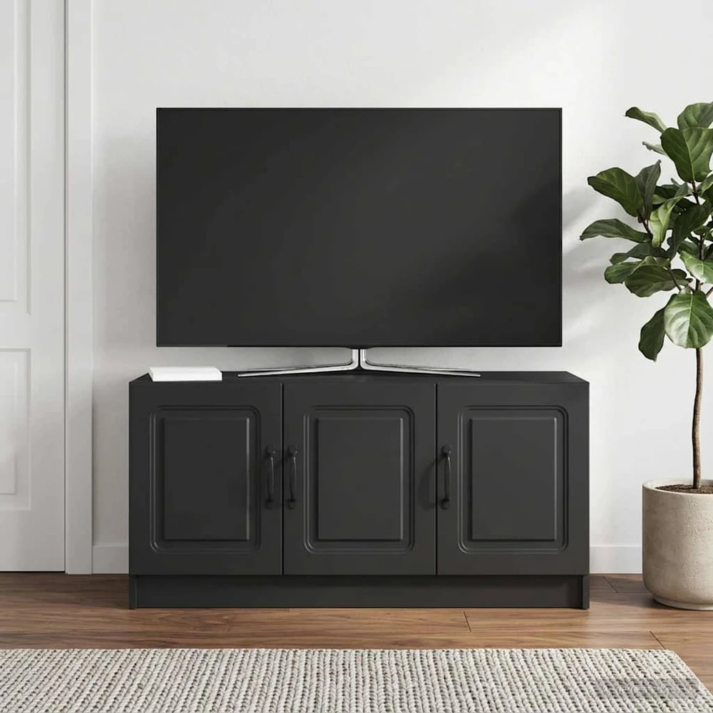TV staliukas Televizoriaus spintelė Juoda 99 x 34,5 x 47 cm Apdirbta mediena