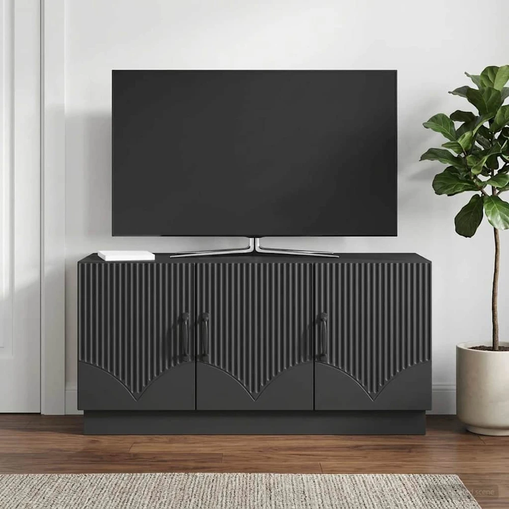 TV staliukas Televizoriaus spintelė Juoda 99 x 34,5 x 47 cm Apdirbta mediena