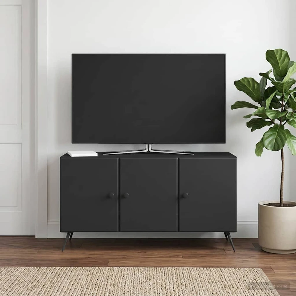 TV staliukas Televizoriaus spintelė Juoda 99 x 34,5 x 50 cm Apdirbta mediena