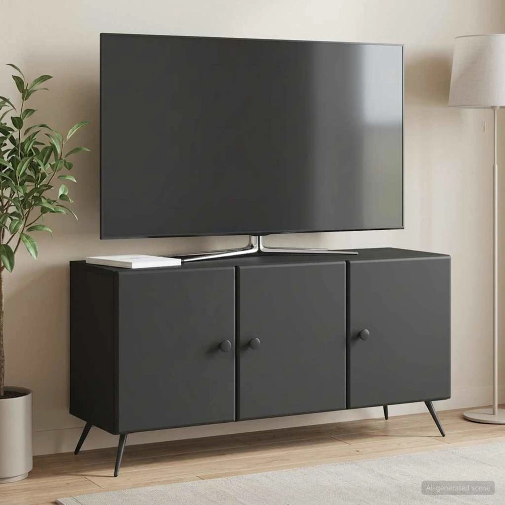 TV staliukas Televizoriaus spintelė Juoda 99 x 34,5 x 50 cm Apdirbta mediena