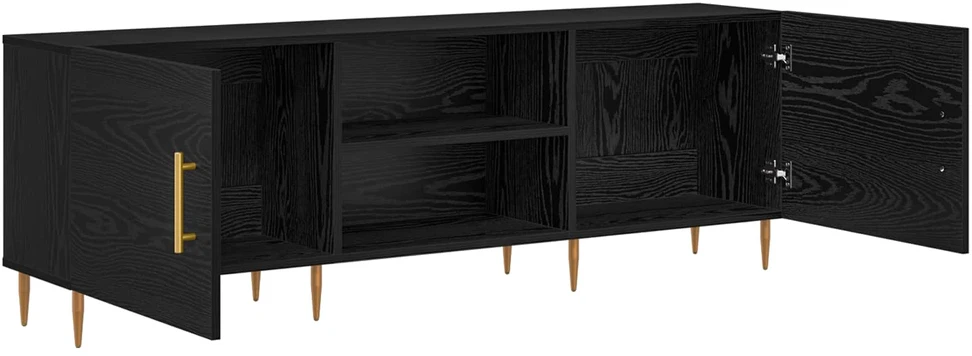 TV staliukas Televizoriaus spintelė 150 x 30 x 50 cm juoda ąžuolo