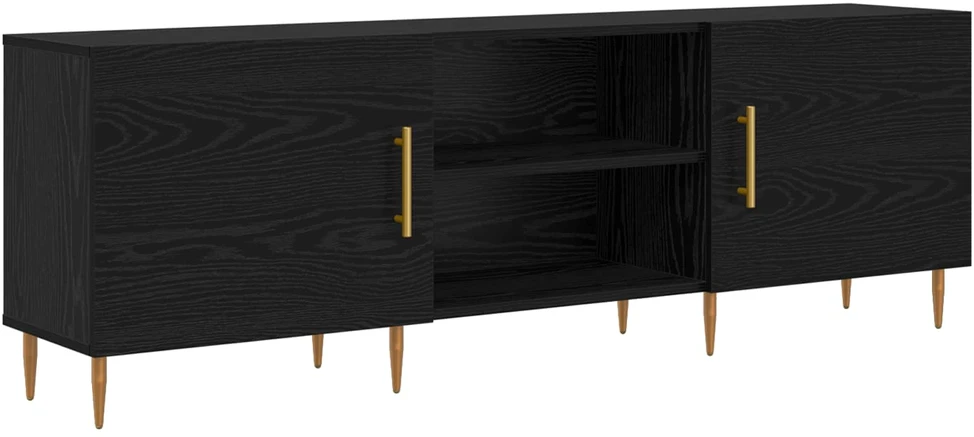 TV staliukas Televizoriaus spintelė 150 x 30 x 50 cm juoda ąžuolo