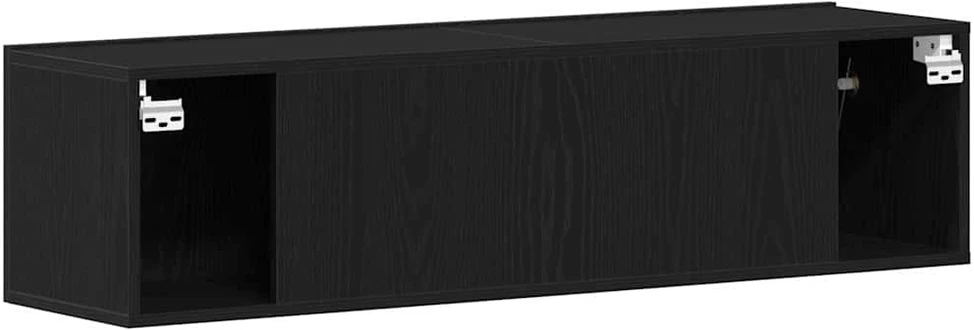 TV staliukas Televizoriaus spintelė, juodas ąžuolas, 120x30x30,5 cm, mediena
