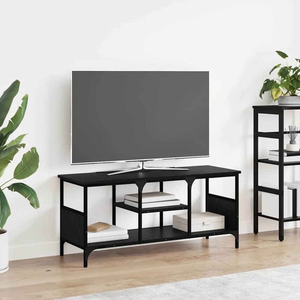 TV staliukas Televizoriaus spintelė Juodas ąžuolas 100 x 35 x 45 cm