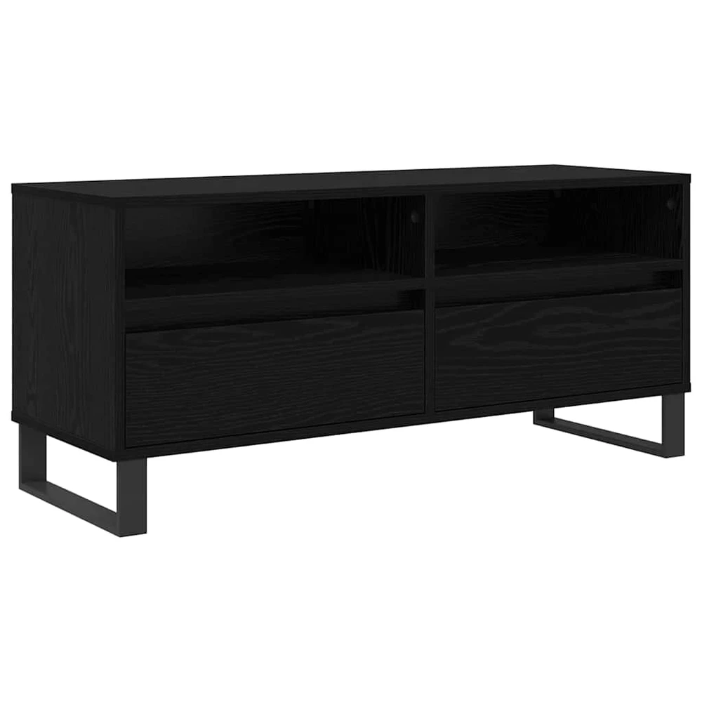TV staliukas Televizoriaus spintelė Juodas ąžuolas 100 x 34,5 x 44,5 cm