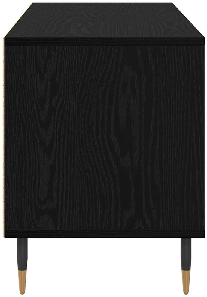 TV staliukas Televizoriaus spintelė Juodas ąžuolas 100 x 34,5 x 44,5 cm