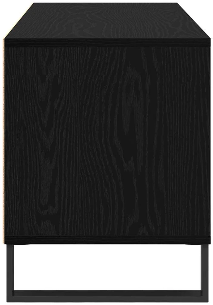 TV staliukas Televizoriaus spintelė Juodas ąžuolas 100 x 34,5 x 44,5 cm
