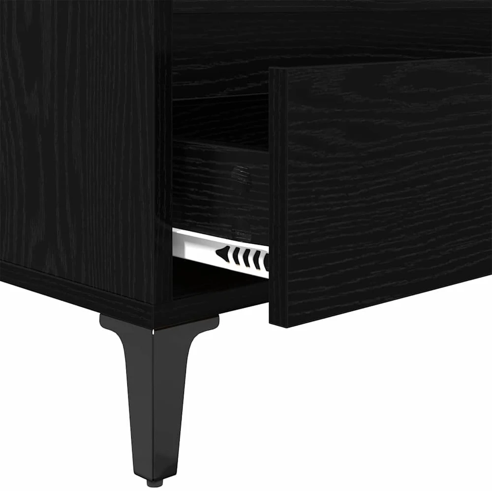 TV staliukas Televizoriaus spintelė Juodas ąžuolas 100 x 34,5 x 44,5 cm