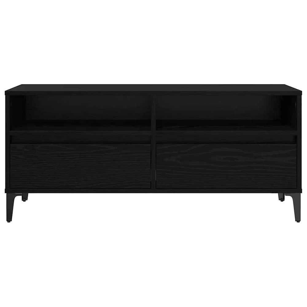 TV staliukas Televizoriaus spintelė Juodas ąžuolas 100 x 34,5 x 44,5 cm