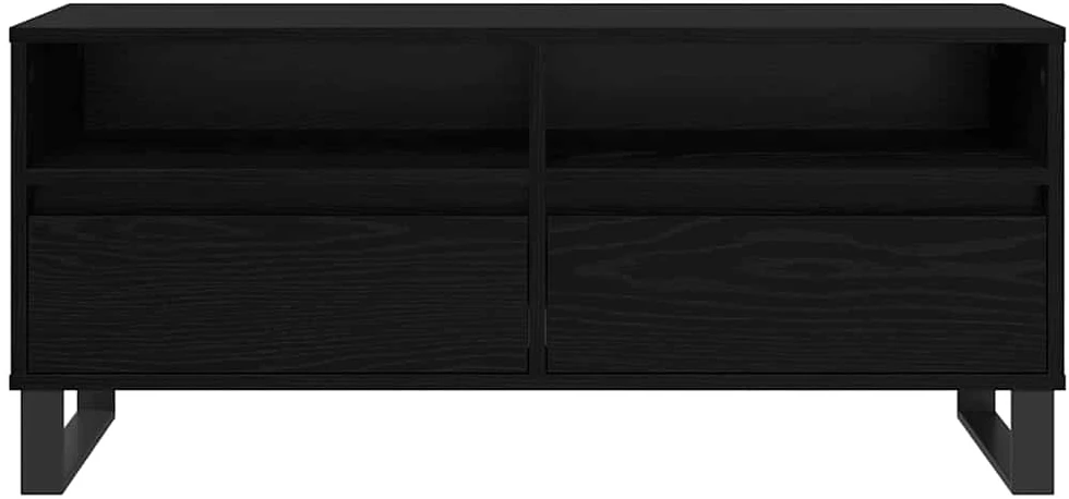 TV staliukas Televizoriaus spintelė Juodas ąžuolas 100 x 34,5 x 44,5 cm
