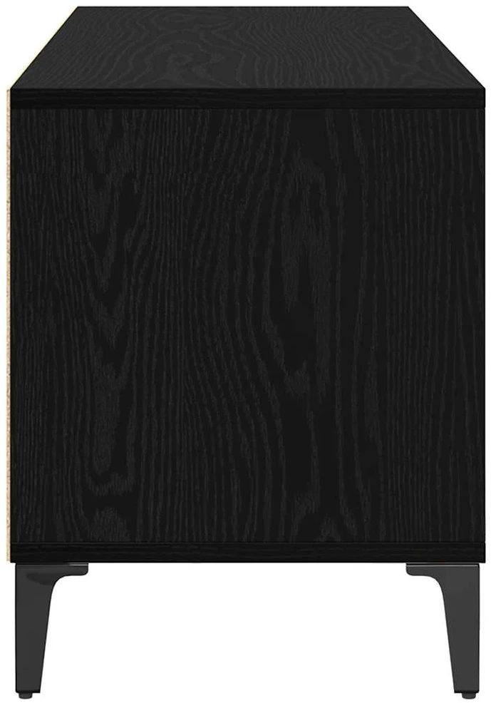 TV staliukas Televizoriaus spintelė Juodas ąžuolas 100 x 34,5 x 44,5 cm