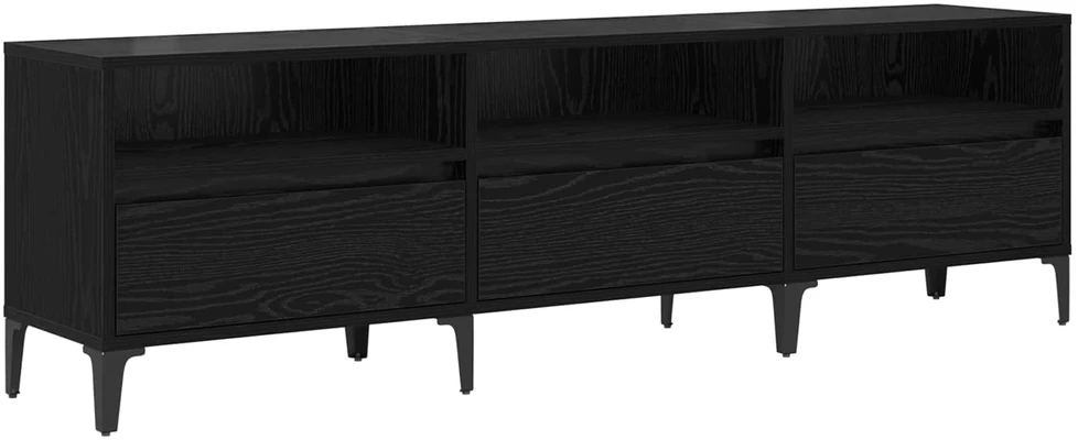 TV staliukas Televizoriaus spintelė Juodas ąžuolas 150 x 30 x 45 cm