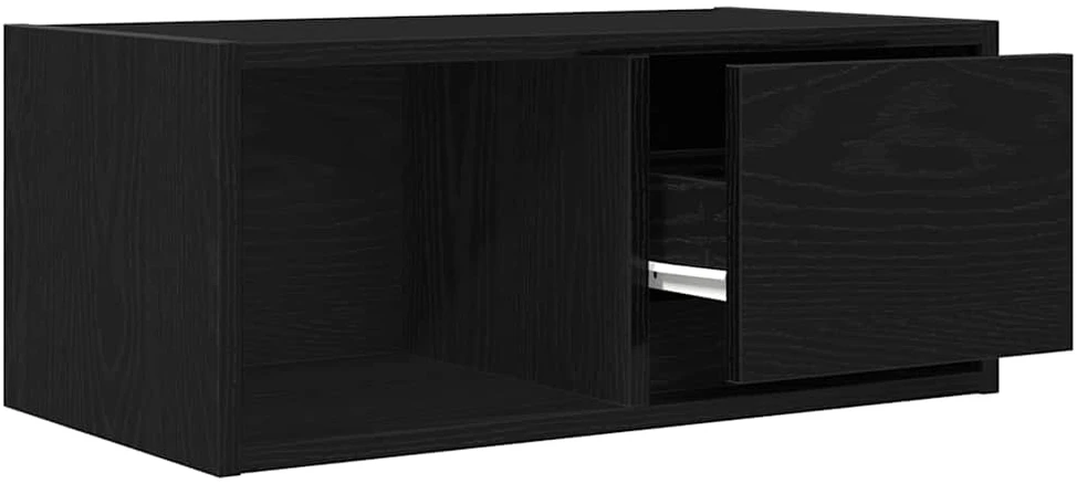 TV staliukas Televizoriaus spintelė, juodas ąžuolas, 60x31x25,5 cm, mediena