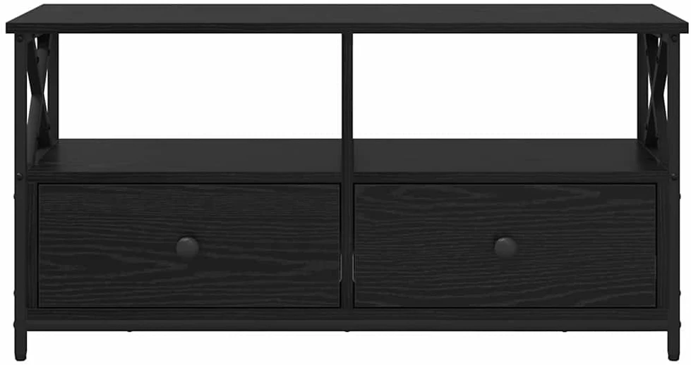 TV staliukas Televizoriaus spintelė Juodas ąžuolas 90 x 33 x 45 cm
