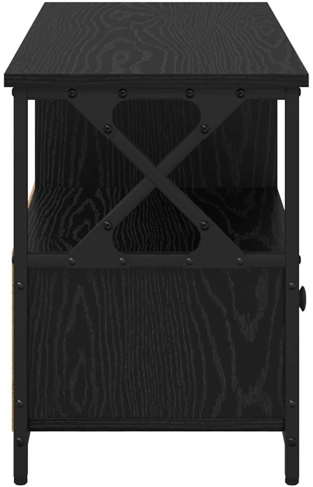 TV staliukas Televizoriaus spintelė Juodas ąžuolas 90 x 33 x 45 cm