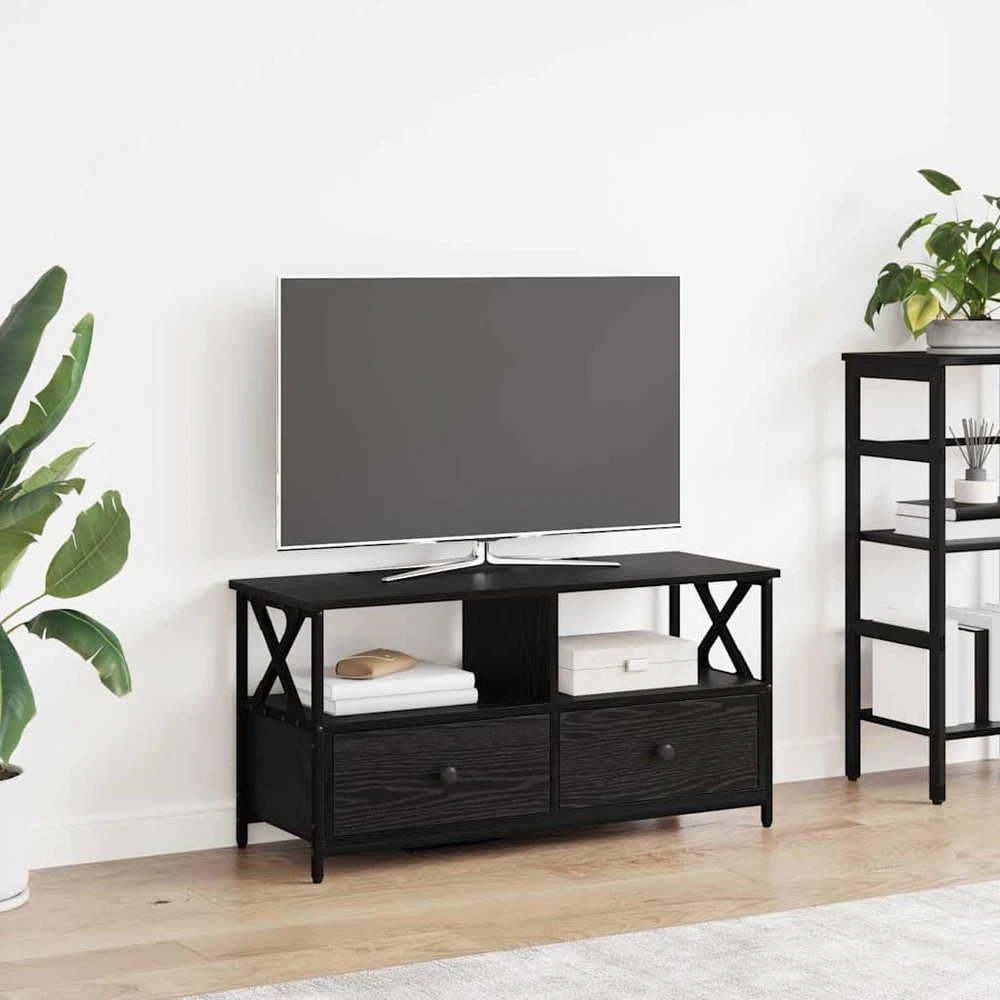TV staliukas Televizoriaus spintelė Juodas ąžuolas 90 x 33 x 45 cm