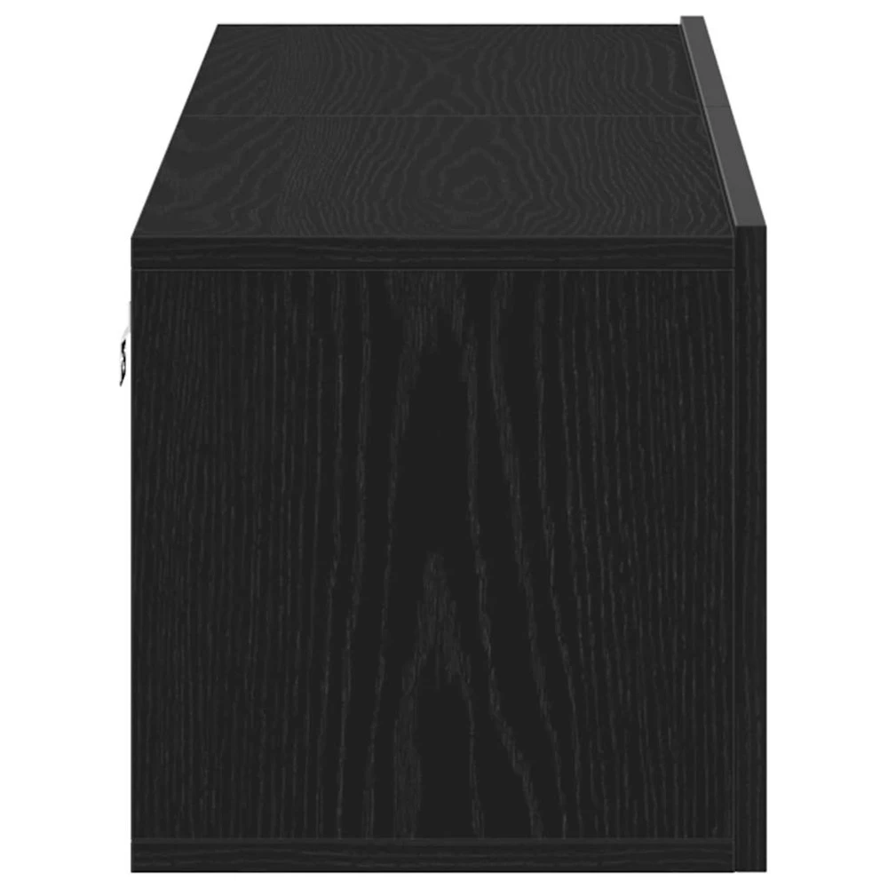 TV staliukas Televizoriaus spintelė, juodas ąžuolas, 120x30x30,5 cm, mediena