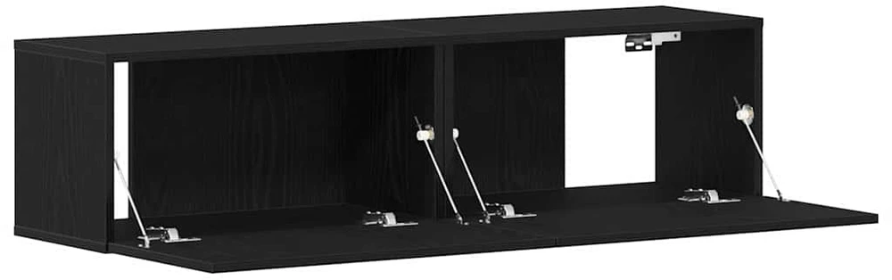 TV staliukas Televizoriaus spintelė, juodas ąžuolas, 120x30x30,5 cm, mediena