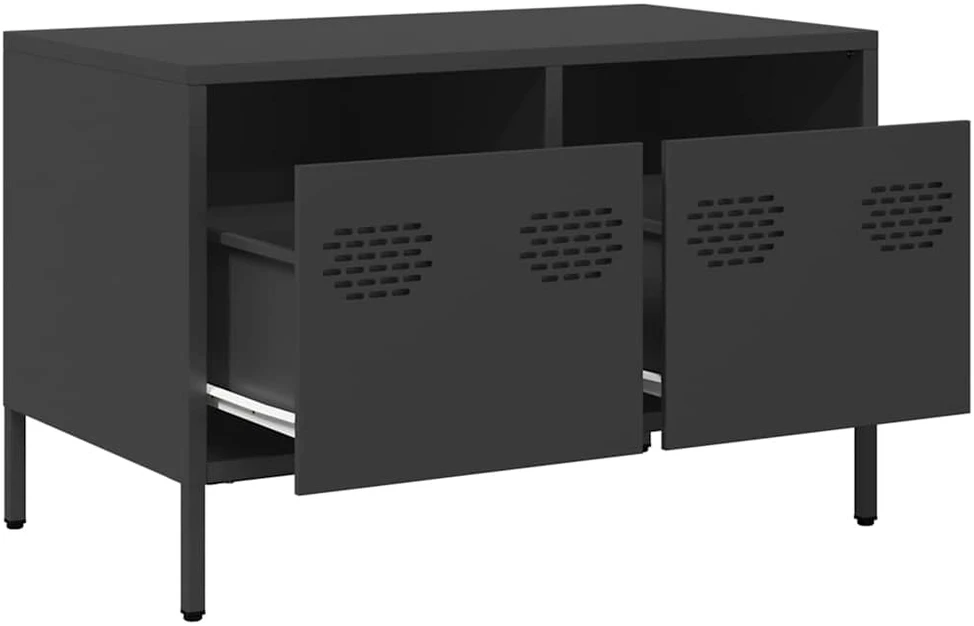TV staliukas Televizoriaus spintelė, juodos, 68x39x43,5cm, plienas