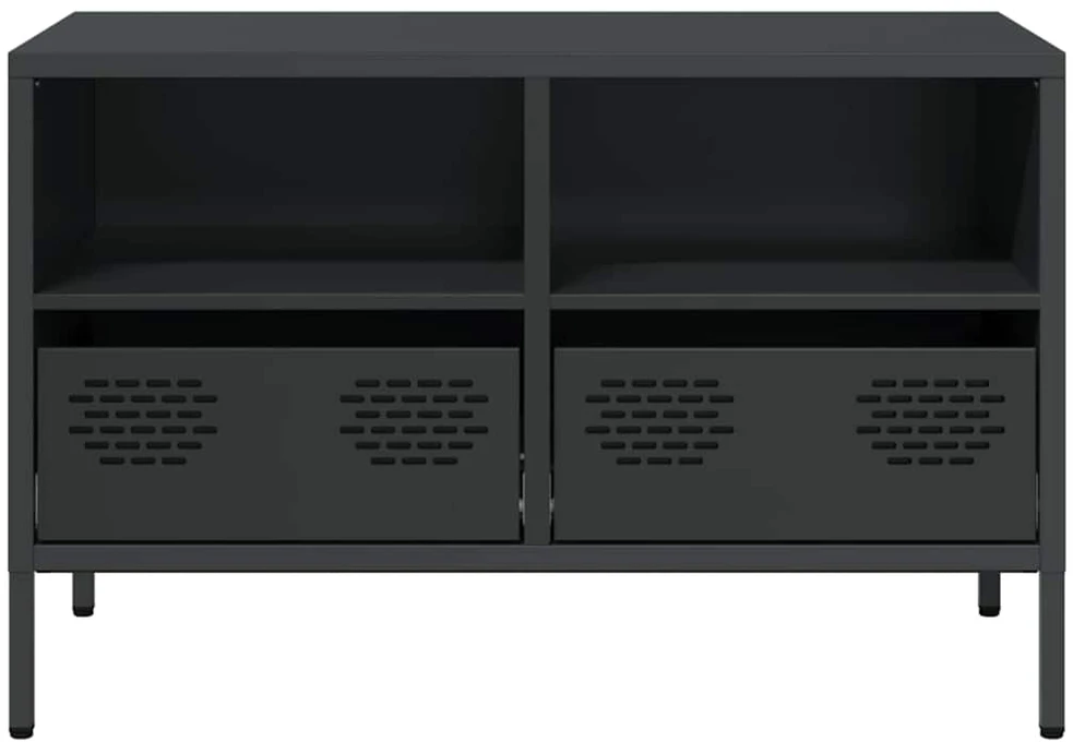 TV staliukas Televizoriaus spintelė, juodos, 68x39x43,5cm, plienas