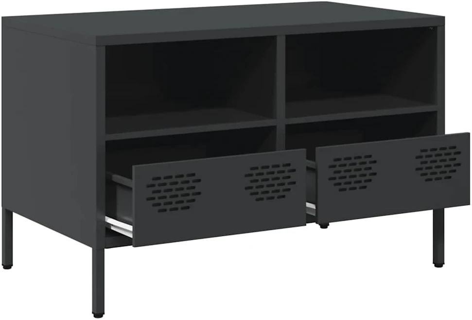 TV staliukas Televizoriaus spintelė, juodos, 68x39x43,5cm, plienas