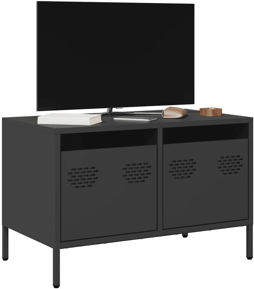 TV staliukas Televizoriaus spintelė, juodos, 68x39x43,5cm, plienas