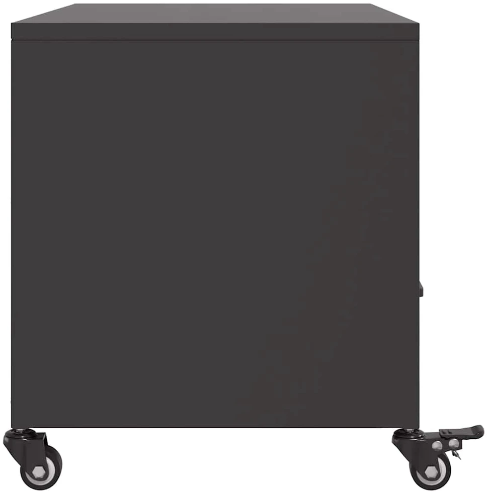 TV staliukas Televizoriaus spintelė, juodos spalvos, 68x39x43,5cm, plienas