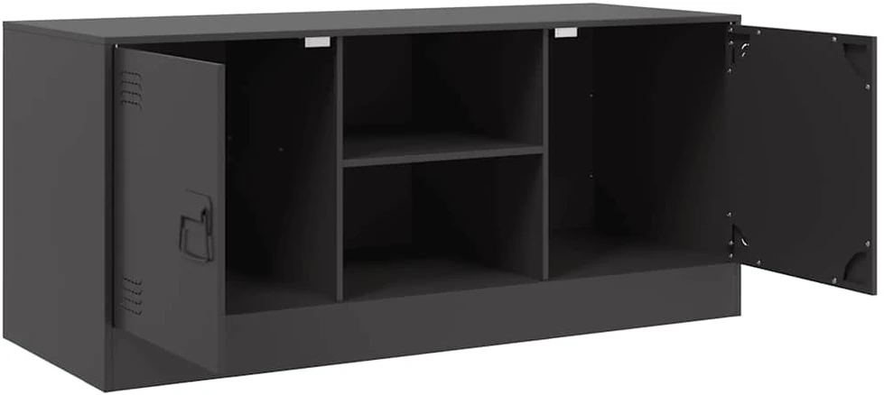 TV staliukas Televizoriaus spintelė, juodos spalvos, 99x39x44cm, plienas