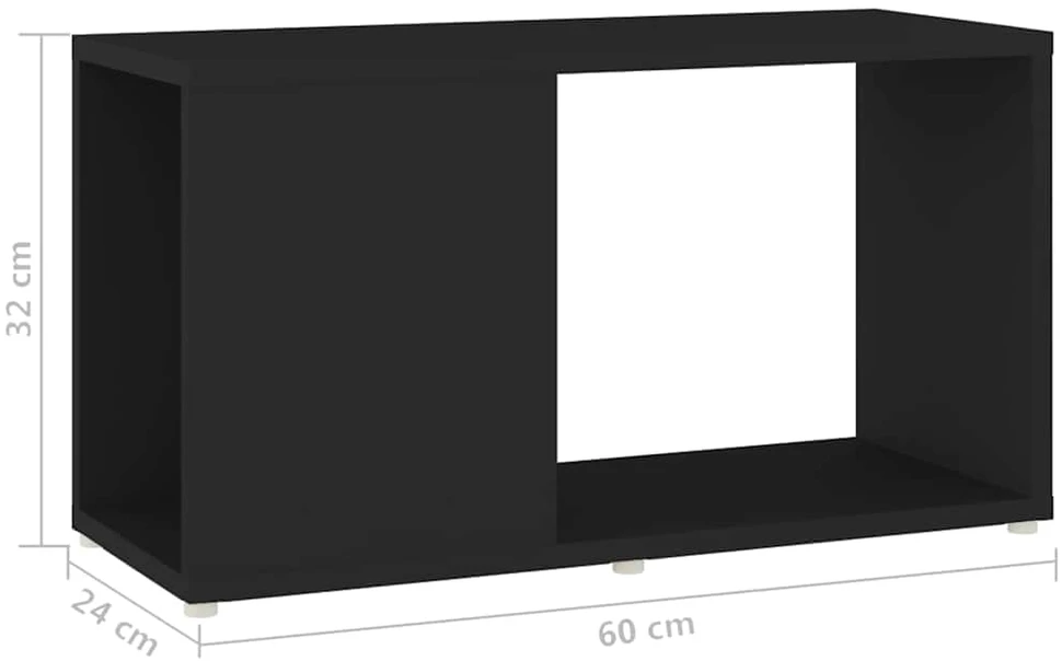 Televizoriaus spintelė, juodos spalvos, 60x24x32cm, MDP