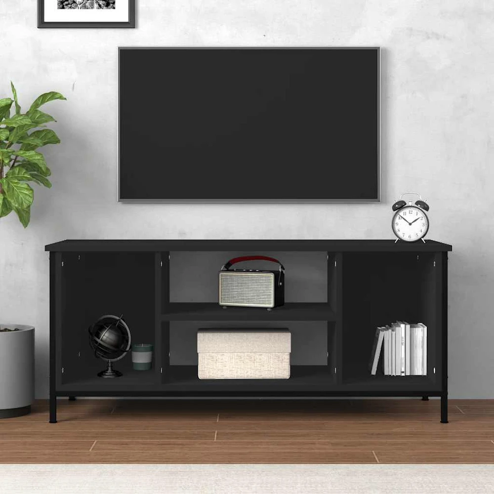 TV staliukas Televizoriaus spintelė, juodos spalvos, 102x35x45cm, mediena
