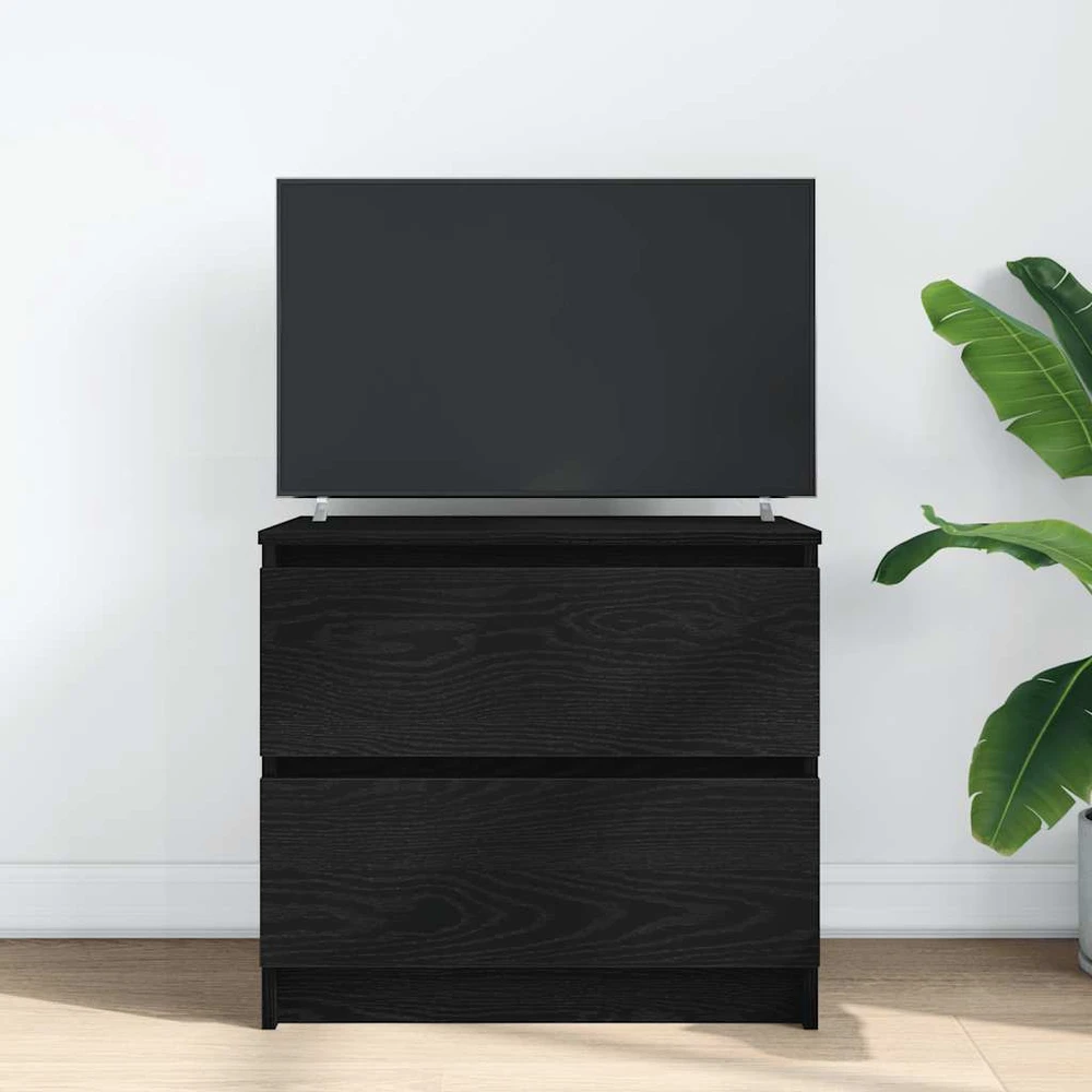 TV staliukas Televizoriaus spintelė, juodos spalvos, 60x35x54 cm, mediena