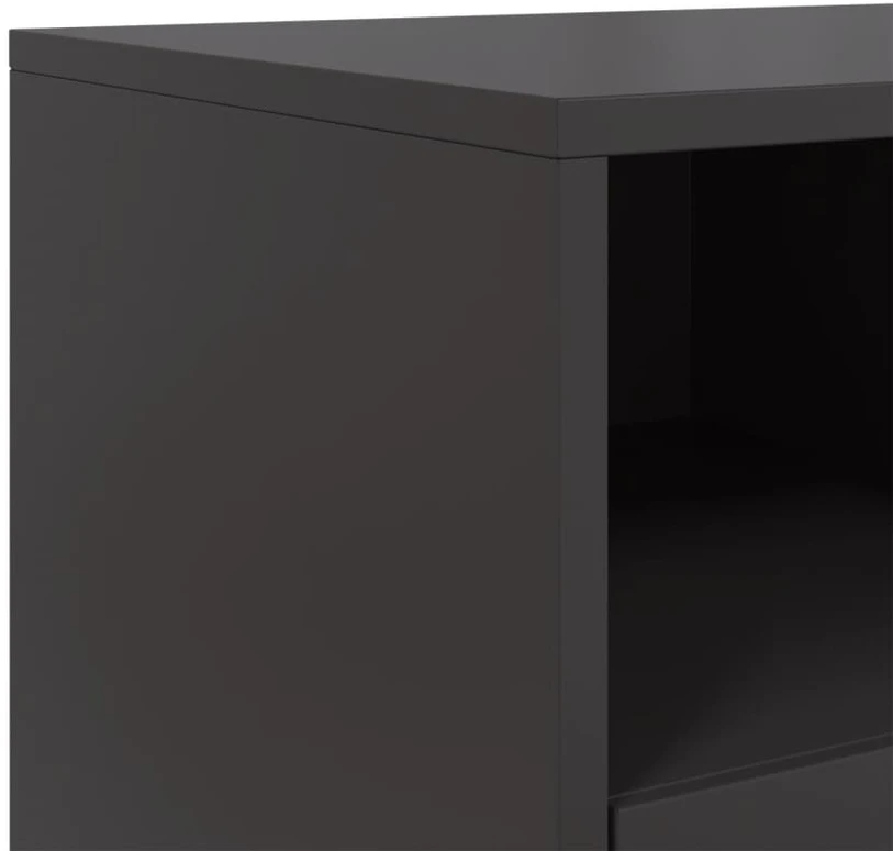 TV staliukas Televizoriaus spintelė, juodos spalvos, 68x39x43,5cm, plienas