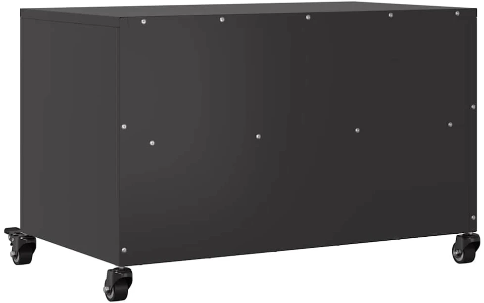 TV staliukas Televizoriaus spintelė, juodos spalvos, 68x39x43,5cm, plienas