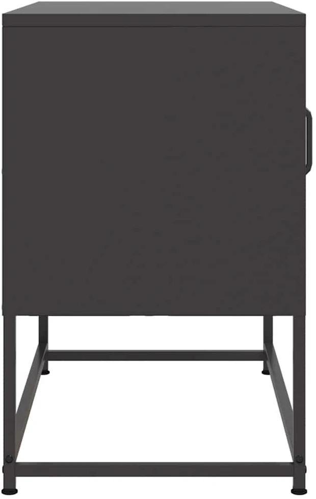TV staliukas Televizoriaus spintelė, juodos spalvos, 68x39x60,5cm, plienas