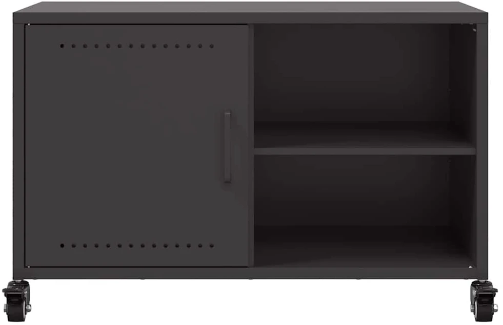 TV staliukas Televizoriaus spintelė, juodos spalvos, 68x39x43,5cm, plienas