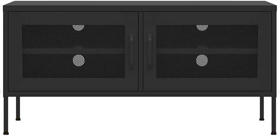 TV staliukas Televizoriaus spintelė, juodos spalvos, 105x35x50cm, plienas