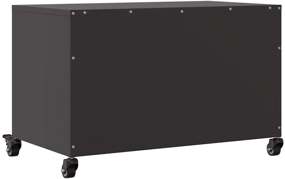 TV staliukas Televizoriaus spintelė, juodos spalvos, 68x39x43,5cm, plienas
