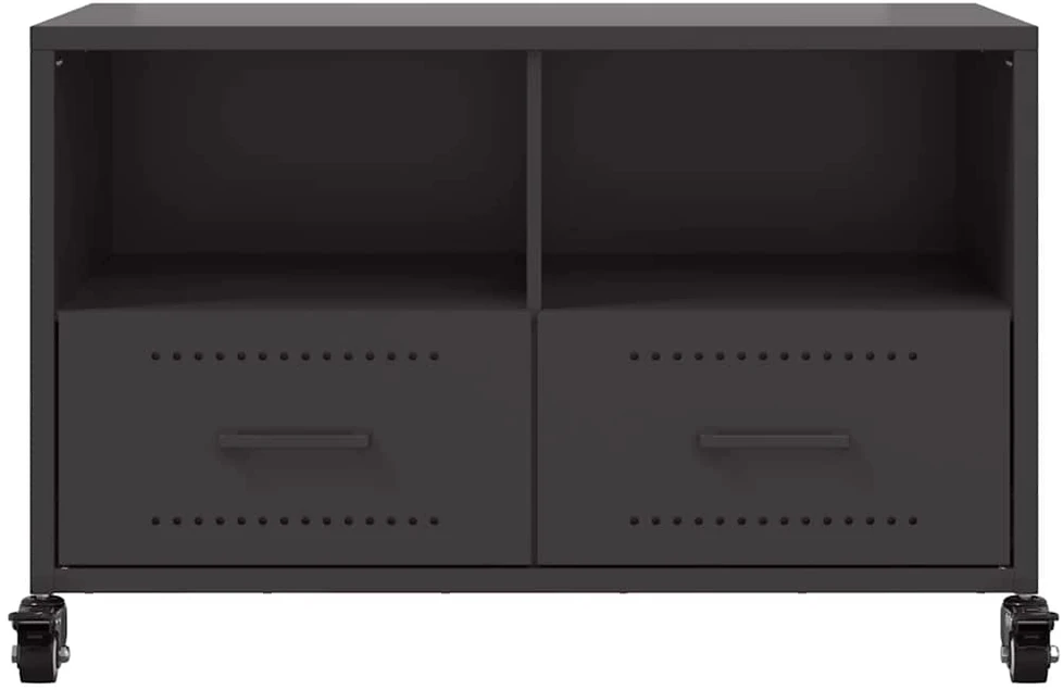 TV staliukas Televizoriaus spintelė, juodos spalvos, 68x39x43,5cm, plienas