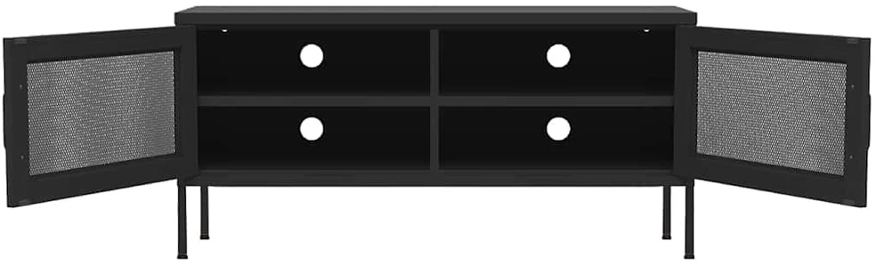 TV staliukas Televizoriaus spintelė, juodos spalvos, 105x35x50cm, plienas