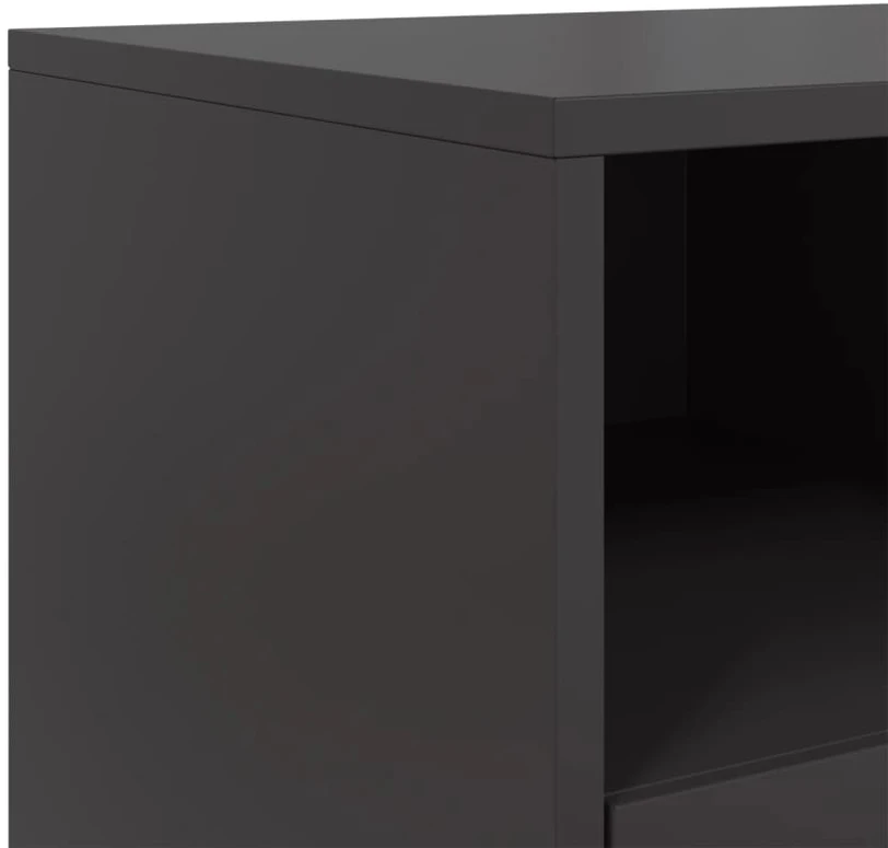 TV staliukas Televizoriaus spintelė, juodos spalvos, 68x39x60,5cm, plienas