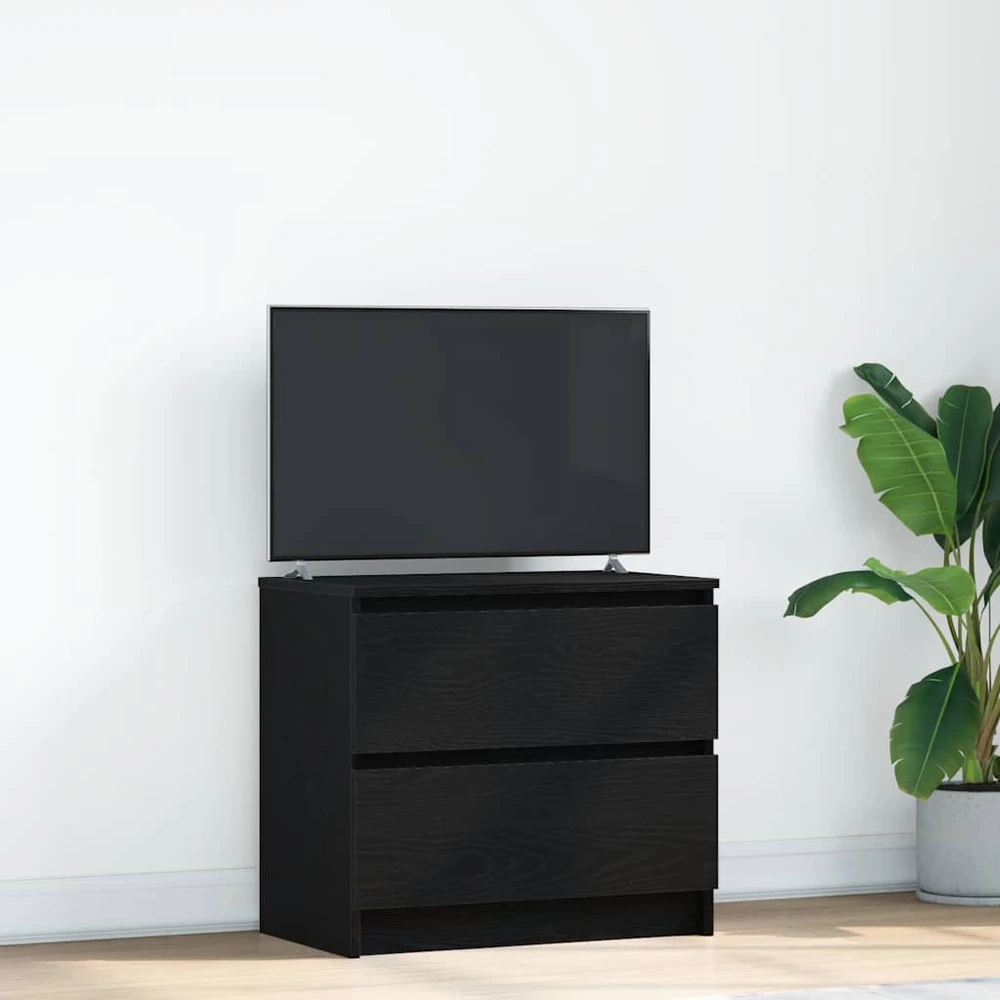 TV staliukas Televizoriaus spintelė, juodos spalvos, 60x35x54 cm, mediena