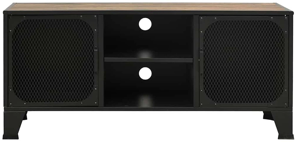 TV staliukas Televizoriaus spintelė, kaimiška ruda, 105x36x47cm, metalas/MDF