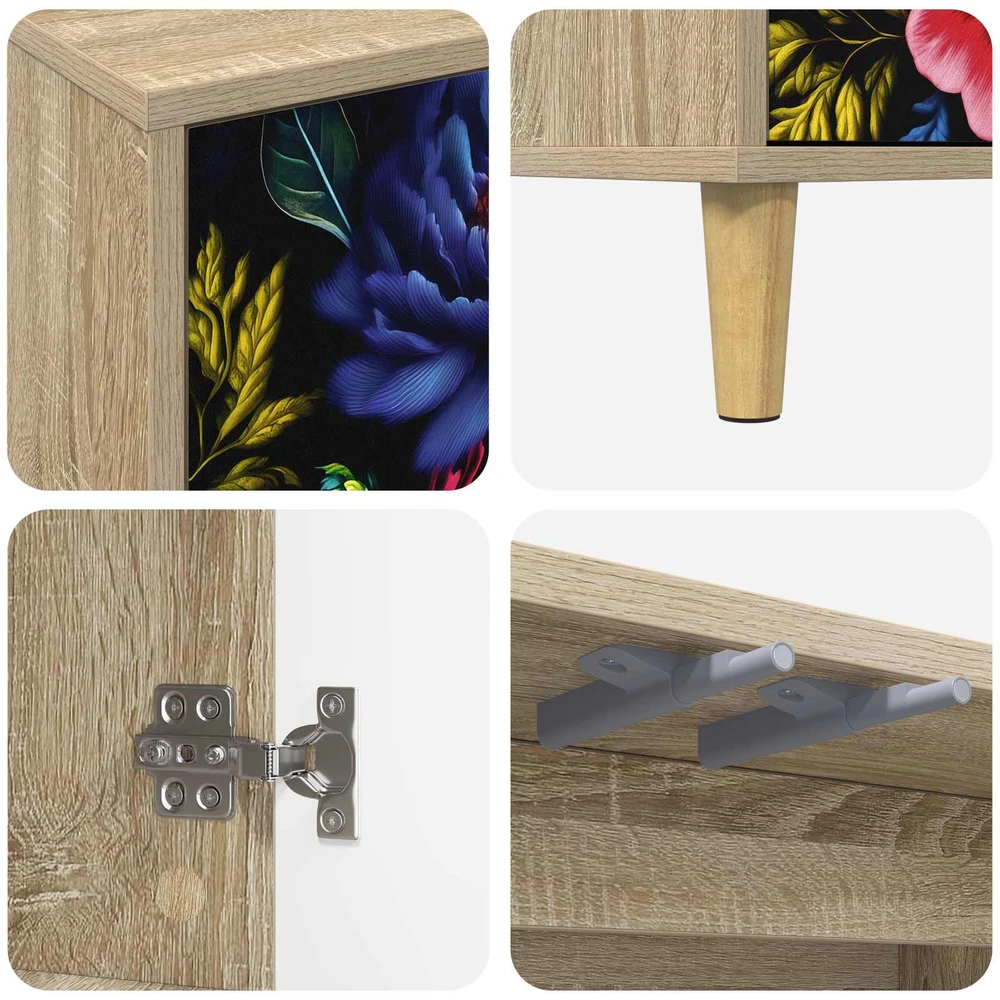 TV staliukas Televizoriaus spintelė KIEL 102 x 33 x 50 cm Sonoma ąžuolo