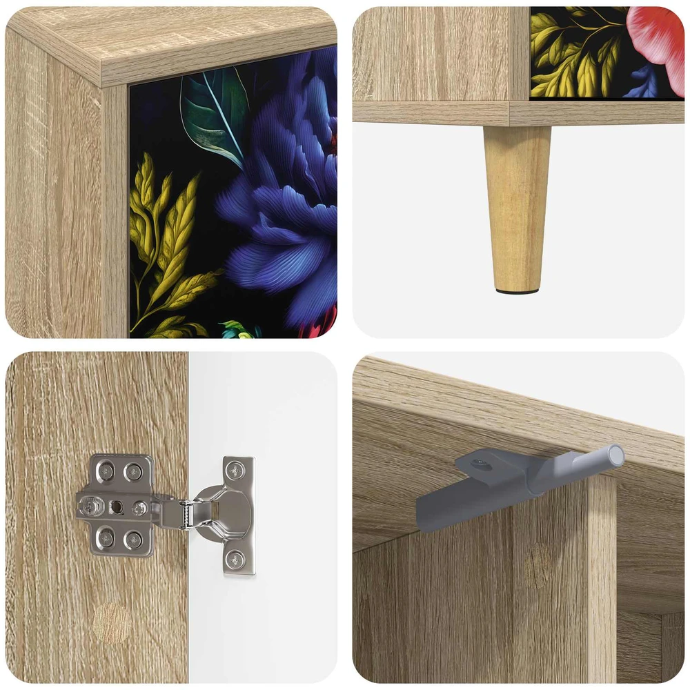 TV staliukas Televizoriaus spintelė KIEL 102 x 33 x 50 cm Sonoma ąžuolo