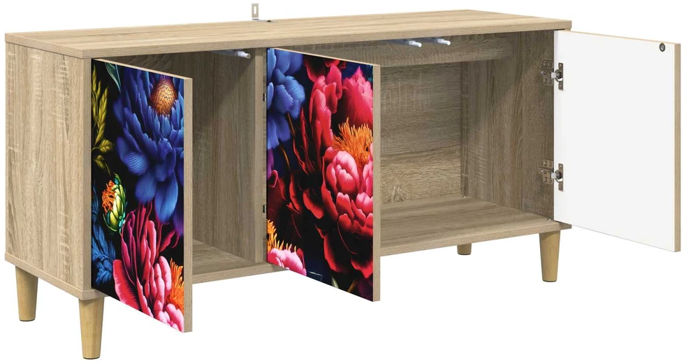 TV staliukas Televizoriaus spintelė KIEL 102 x 33 x 50 cm Sonoma ąžuolo