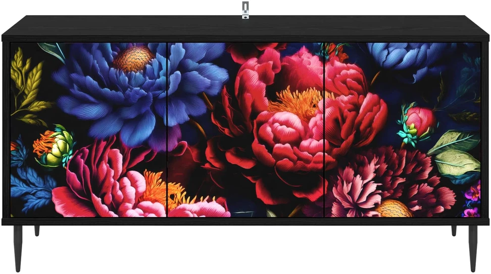 TV staliukas Televizoriaus spintelė KIEL 102 x 33 x 51 cm Juodojo ąžuolo