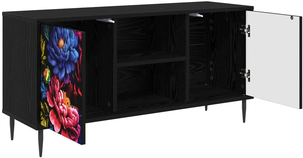 TV staliukas Televizoriaus spintelė KIEL 102 x 33 x 51 cm Juodojo ąžuolo