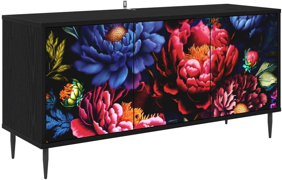TV staliukas Televizoriaus spintelė KIEL 102 x 33 x 51 cm Juodojo ąžuolo