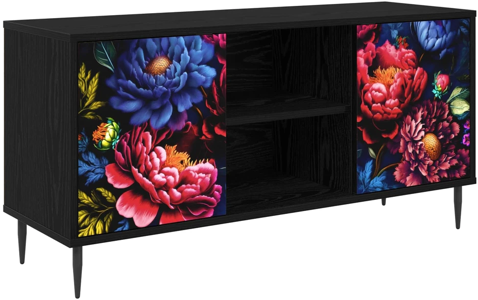 TV staliukas Televizoriaus spintelė KIEL 102 x 33 x 51 cm Juodojo ąžuolo
