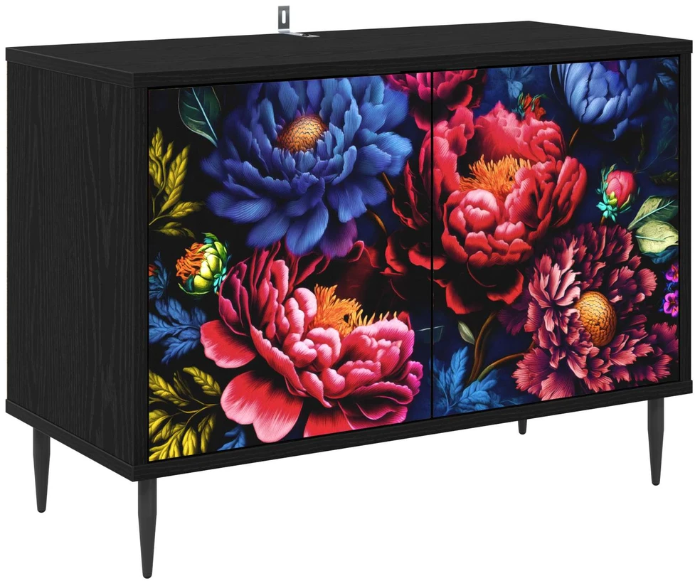 TV staliukas Televizoriaus spintelė KIEL 69 x 33 x 50,5 cm Juodojo ąžuolo
